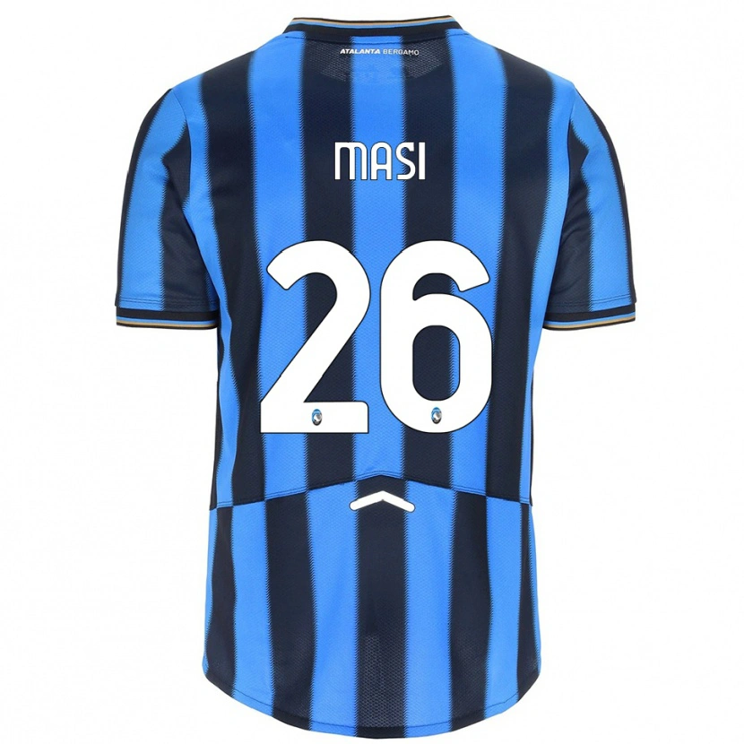 Danxen Enfant Maillot Alberto Masi #26 Bleu Ciel Noir Tenues Domicile 2025/26 T-Shirt