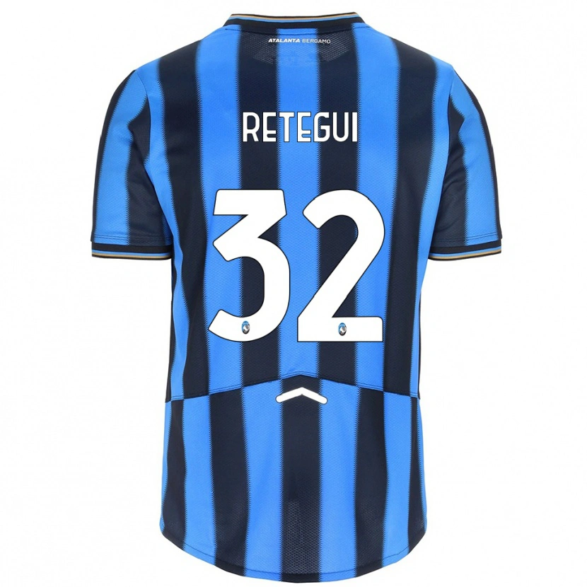 Danxen Enfant Maillot Mateo Retegui #32 Bleu Ciel Noir Tenues Domicile 2025/26 T-Shirt