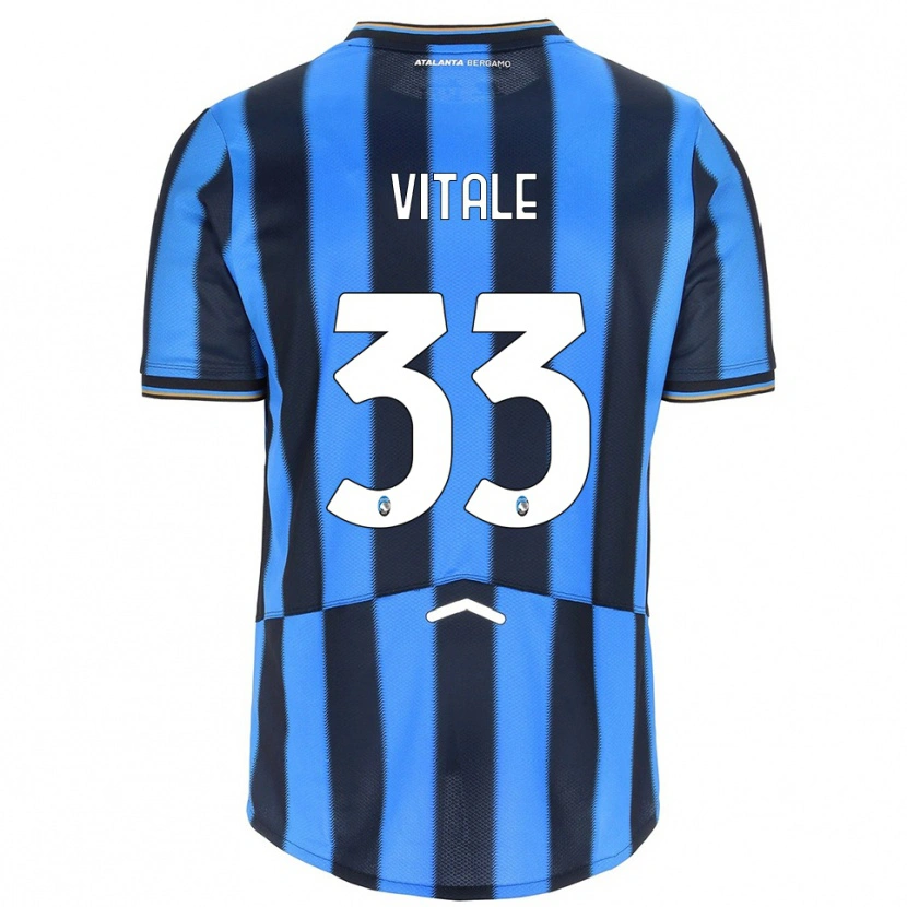 Danxen Enfant Maillot Francesca Vitale #33 Bleu Ciel Noir Tenues Domicile 2025/26 T-Shirt