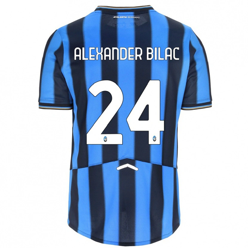 Danxen Enfant Maillot Max Bilac #24 Bleu Ciel Noir Tenues Domicile 2025/26 T-Shirt