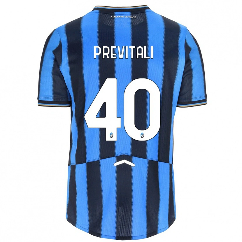 Danxen Enfant Maillot Cristian Previtali #40 Bleu Ciel Noir Tenues Domicile 2025/26 T-Shirt