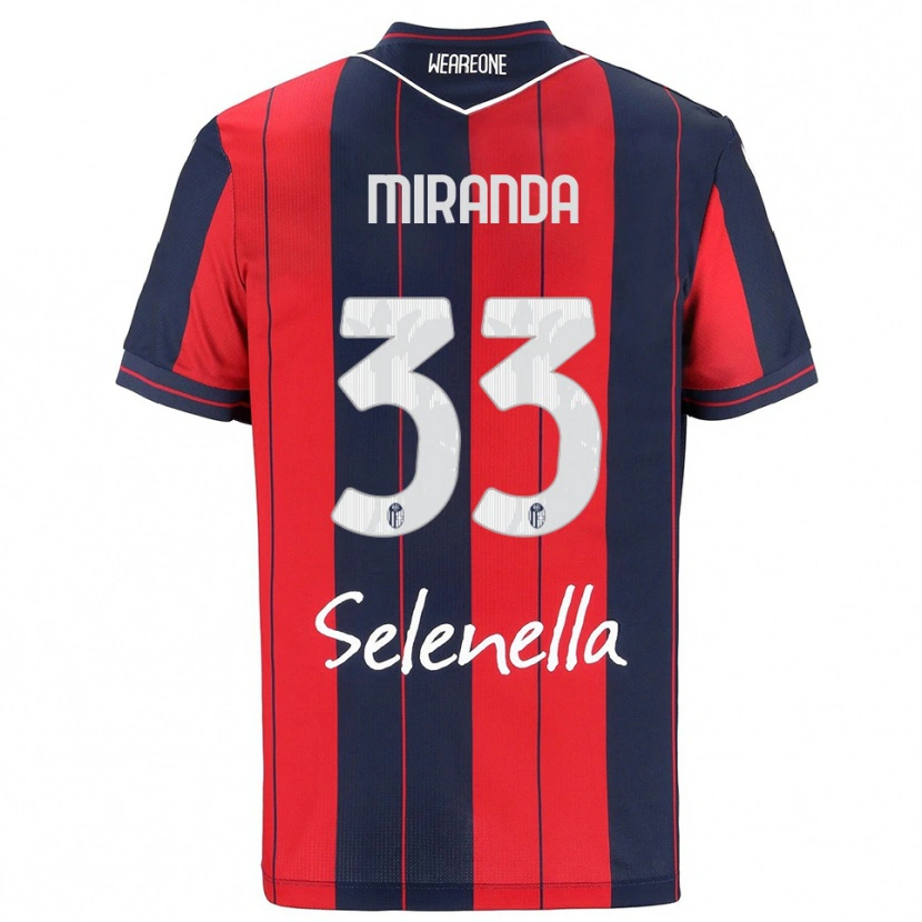 Danxen Enfant Maillot Juan Miranda #33 Rouge Marine Tenues Domicile 2025/26 T-Shirt