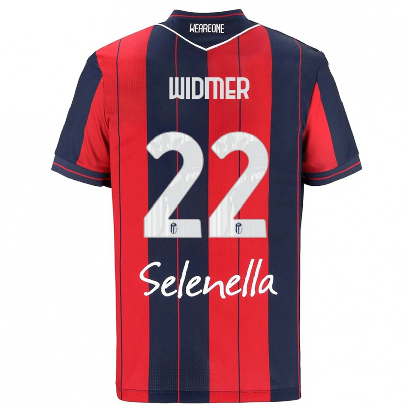 Danxen Enfant Maillot Renato Widmer D'autilia #22 Rouge Marine Tenues Domicile 2025/26 T-Shirt