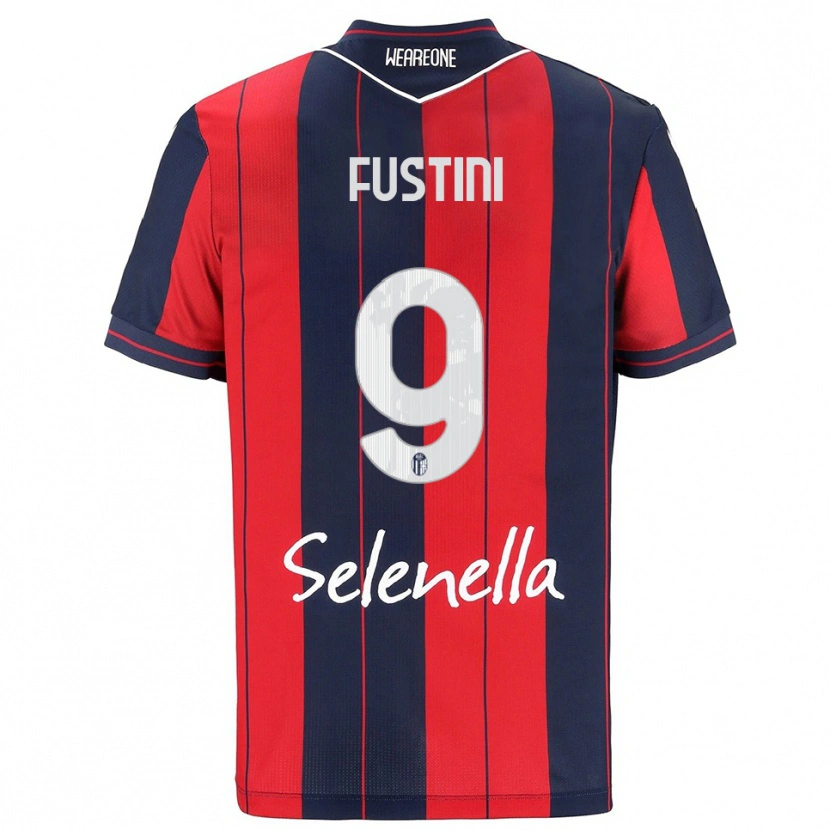 Danxen Enfant Maillot Kevin Fustini #9 Rouge Marine Tenues Domicile 2025/26 T-Shirt