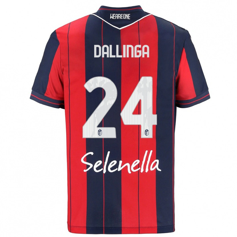 Danxen Enfant Maillot Thijs Dallinga #24 Rouge Marine Tenues Domicile 2025/26 T-Shirt