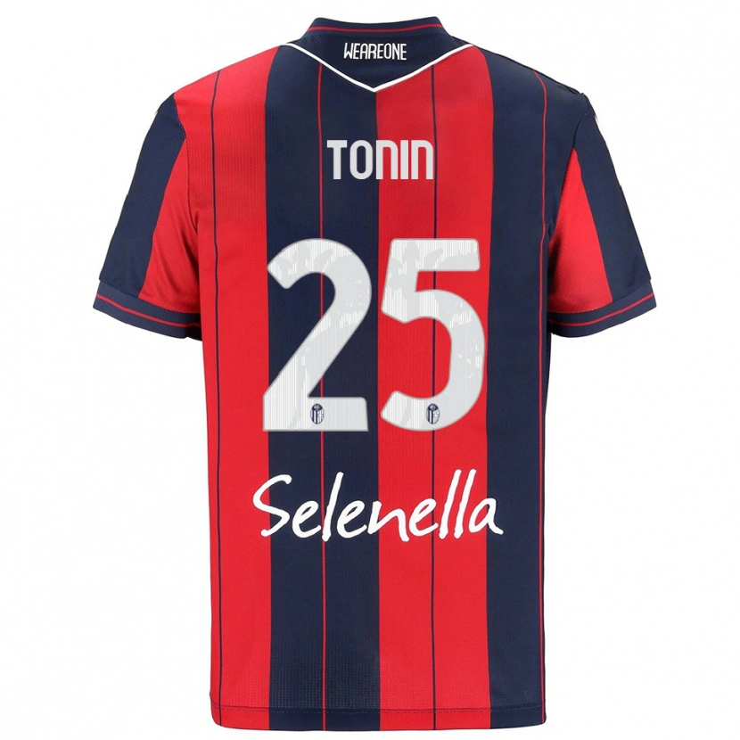 Danxen Enfant Maillot Federico Tonin #25 Rouge Marine Tenues Domicile 2025/26 T-Shirt