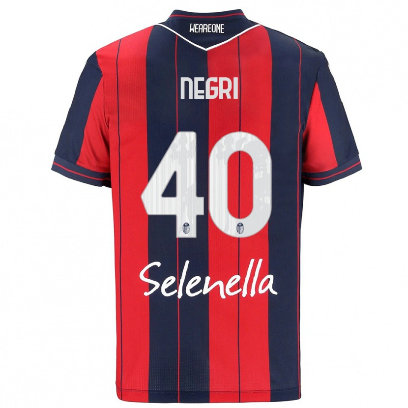Danxen Enfant Maillot Simone Negri #40 Rouge Marine Tenues Domicile 2025/26 T-Shirt