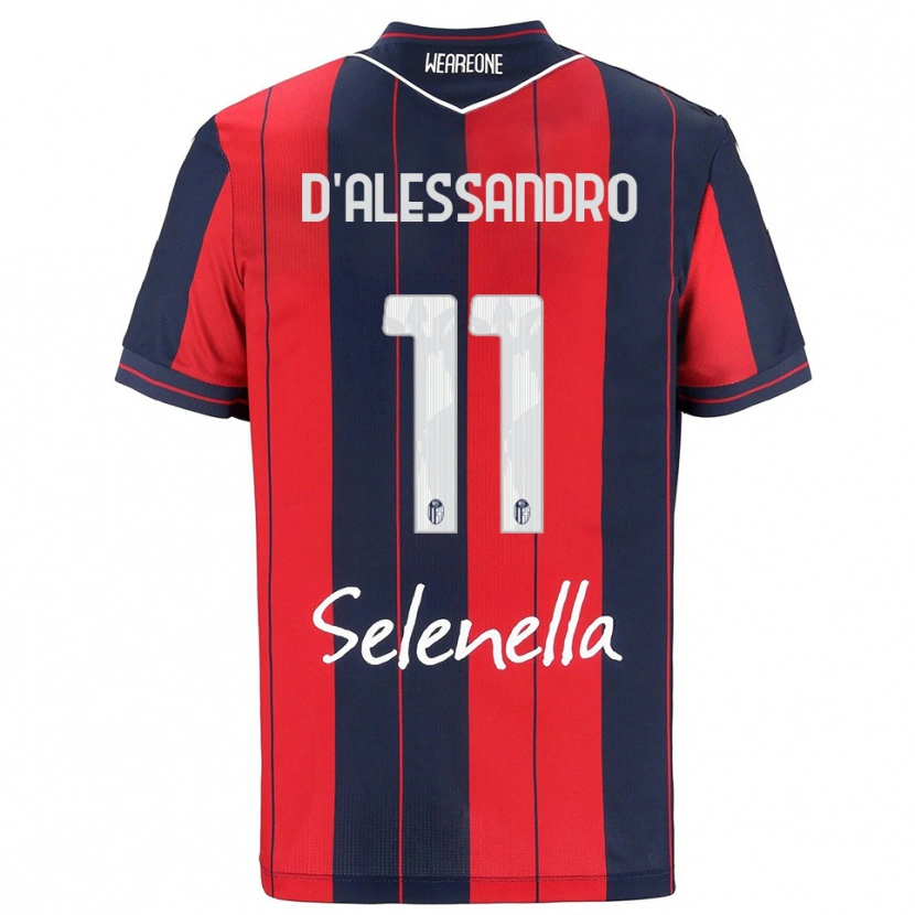 Danxen Enfant Maillot Giuliano D'alessandro #11 Rouge Marine Tenues Domicile 2025/26 T-Shirt