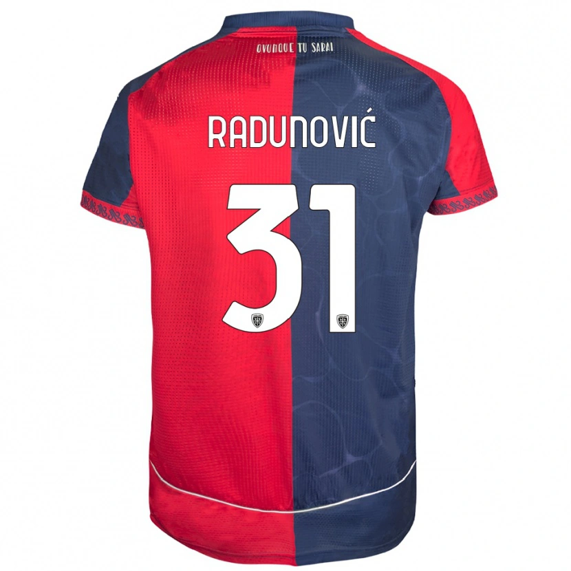 Danxen Enfant Maillot Boris Radunović #31 Rouge Marine Tenues Domicile 2025/26 T-Shirt