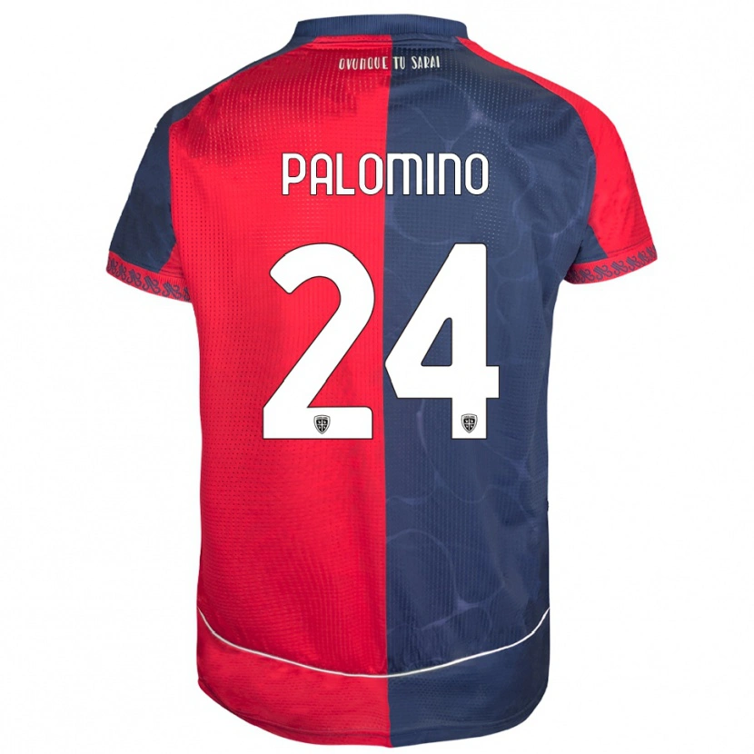 Danxen Enfant Maillot Jose Luis Palomino #24 Rouge Marine Tenues Domicile 2025/26 T-Shirt