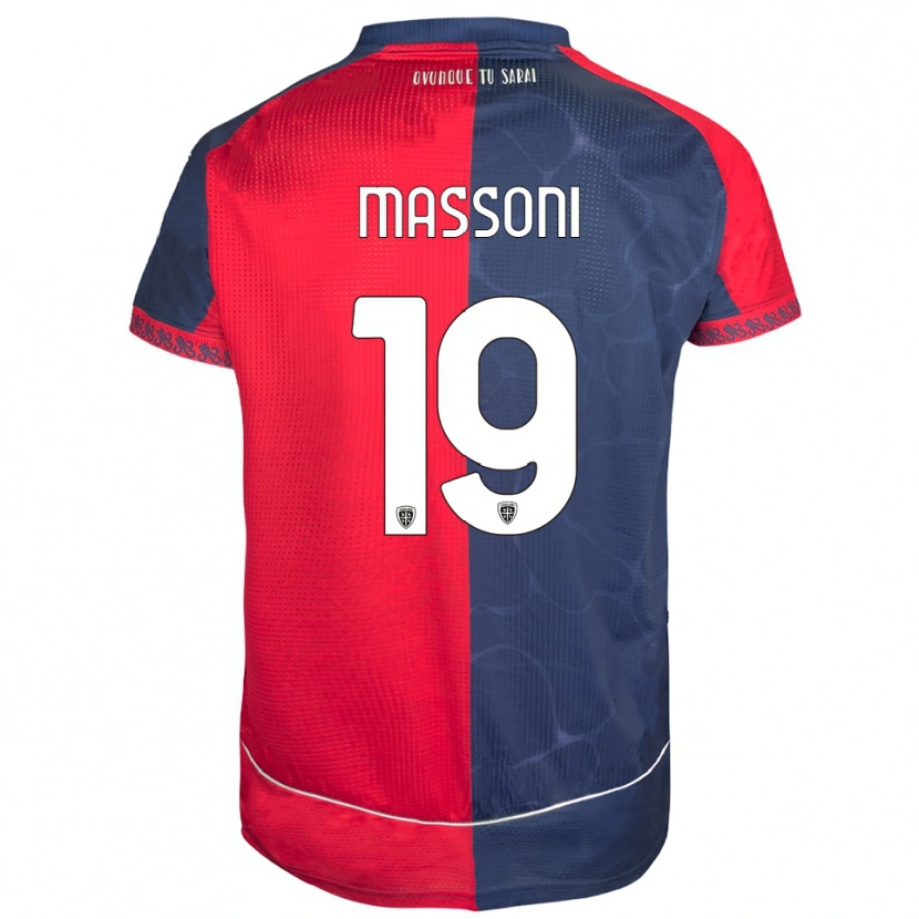 Danxen Enfant Maillot Nicholas Massoni #19 Rouge Marine Tenues Domicile 2025/26 T-Shirt