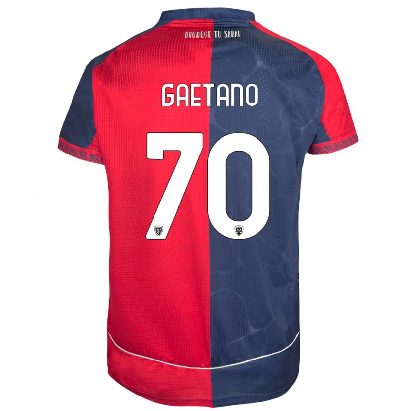 Danxen Enfant Maillot Gianluca Gaetano #70 Rouge Marine Tenues Domicile 2025/26 T-Shirt