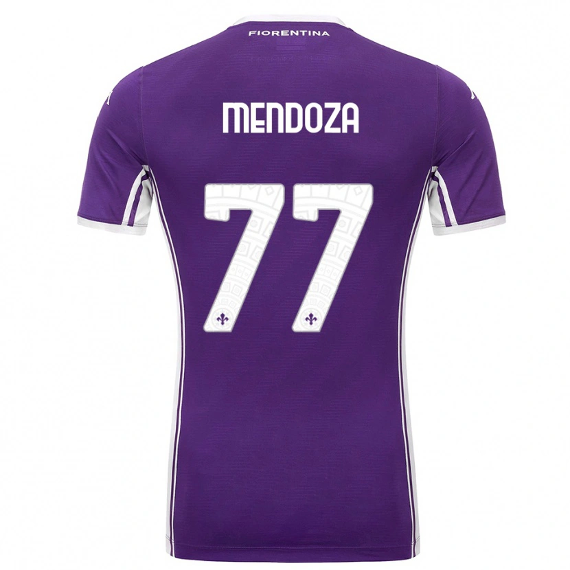 Danxen Enfant Maillot William Mendoza #77 Violet Blanc Tenues Domicile 2025/26 T-Shirt