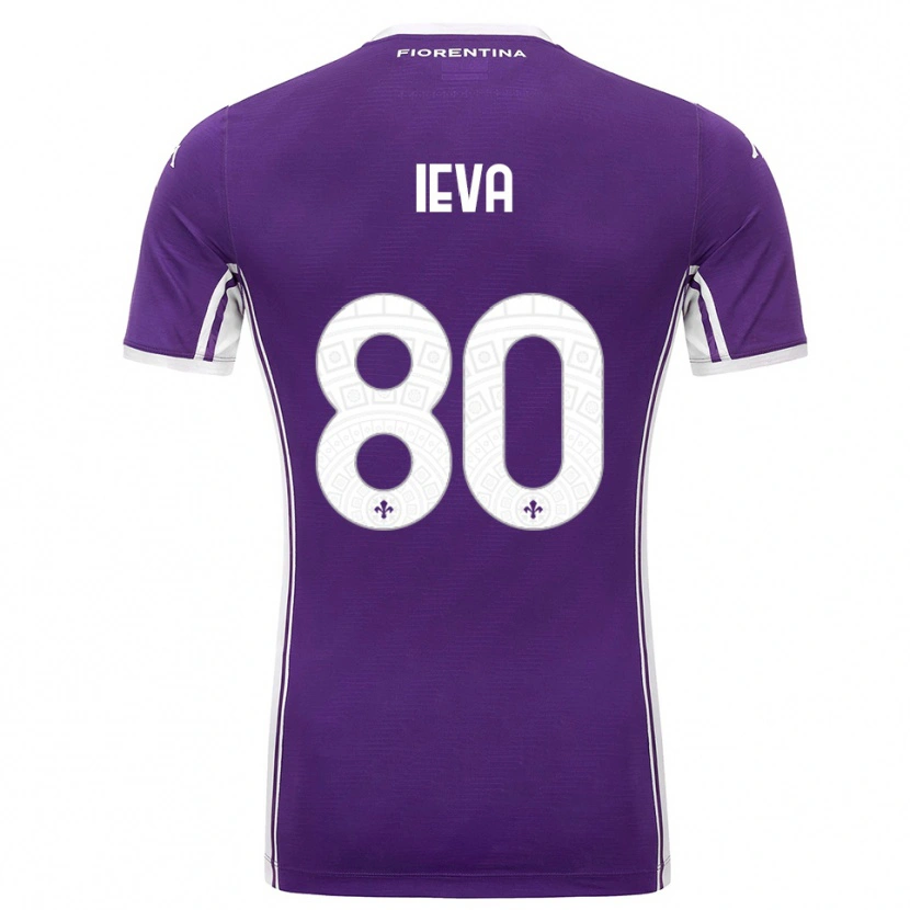 Danxen Enfant Maillot Stella Ieva #80 Violet Blanc Tenues Domicile 2025/26 T-Shirt