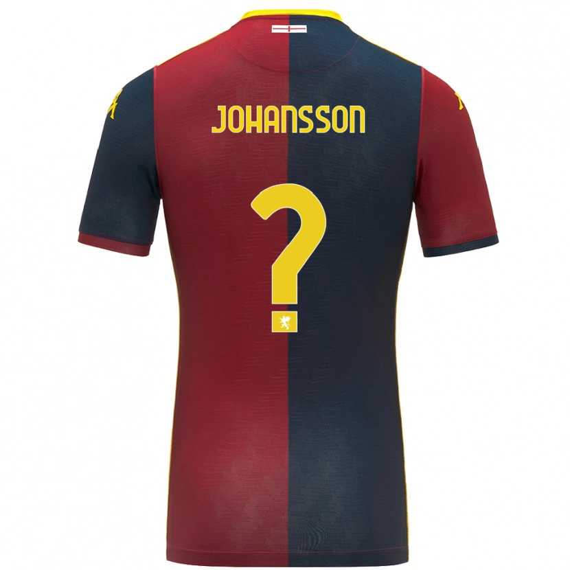 Danxen Enfant Maillot Vincent Johansson #0 Rouge Bleu Roi Tenues Domicile 2025/26 T-Shirt