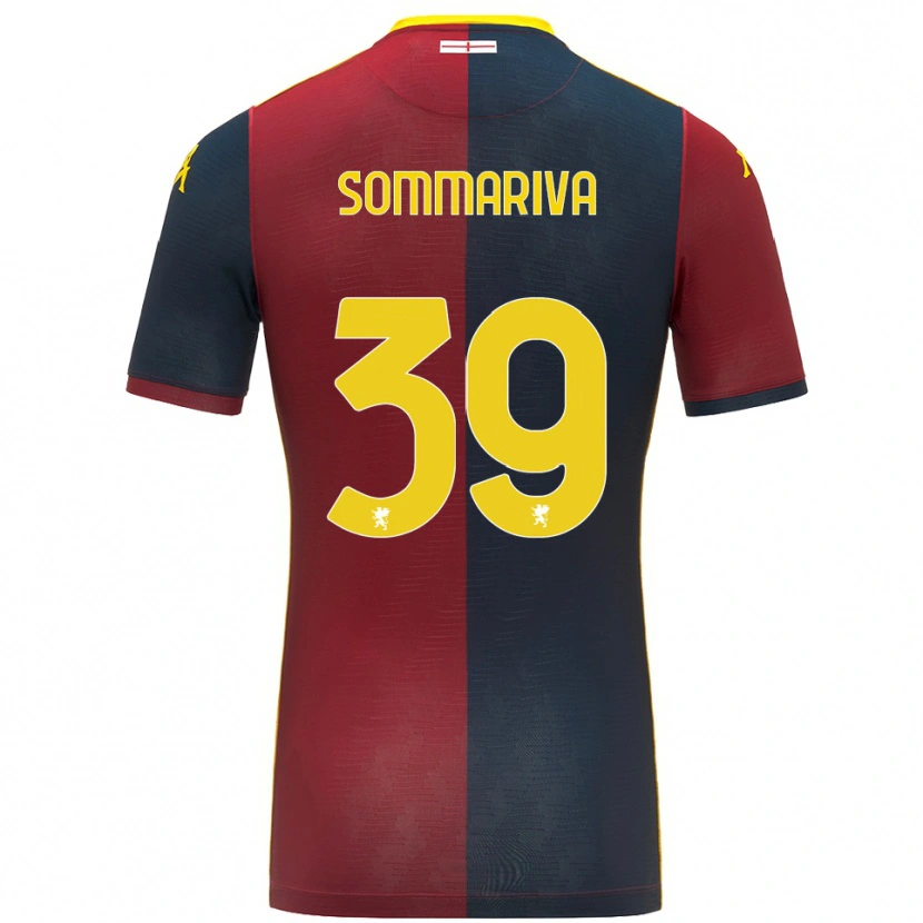 Danxen Enfant Maillot Daniele Sommariva #39 Rouge Bleu Roi Tenues Domicile 2025/26 T-Shirt