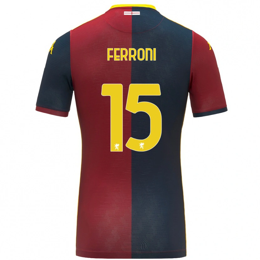 Danxen Enfant Maillot Leonardo Ferroni #15 Rouge Bleu Roi Tenues Domicile 2025/26 T-Shirt