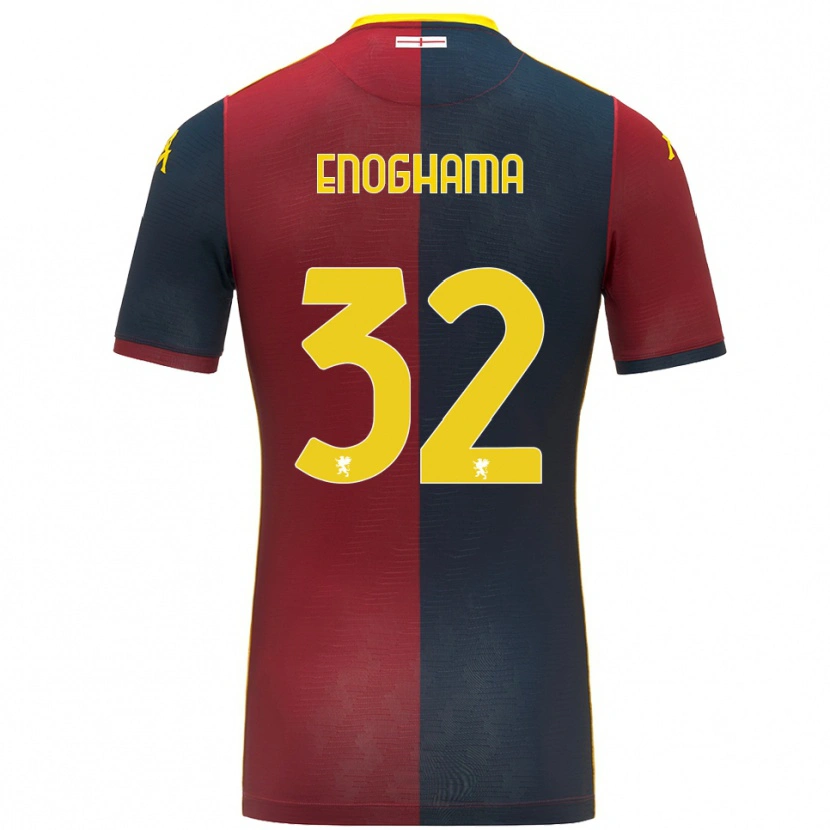 Danxen Enfant Maillot Isaac Enoghama #32 Rouge Bleu Roi Tenues Domicile 2025/26 T-Shirt