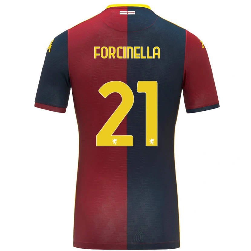 Danxen Enfant Maillot Camilla Forcinella #21 Rouge Bleu Roi Tenues Domicile 2025/26 T-Shirt
