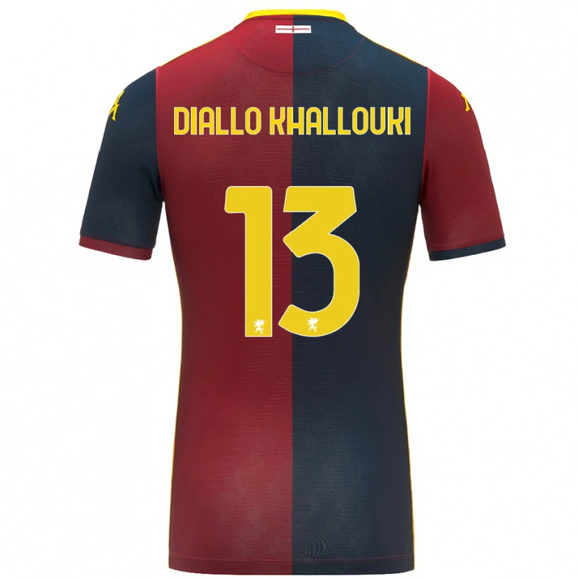 Danxen Enfant Maillot Siaka Diallo Khallouki #13 Rouge Bleu Roi Tenues Domicile 2025/26 T-Shirt