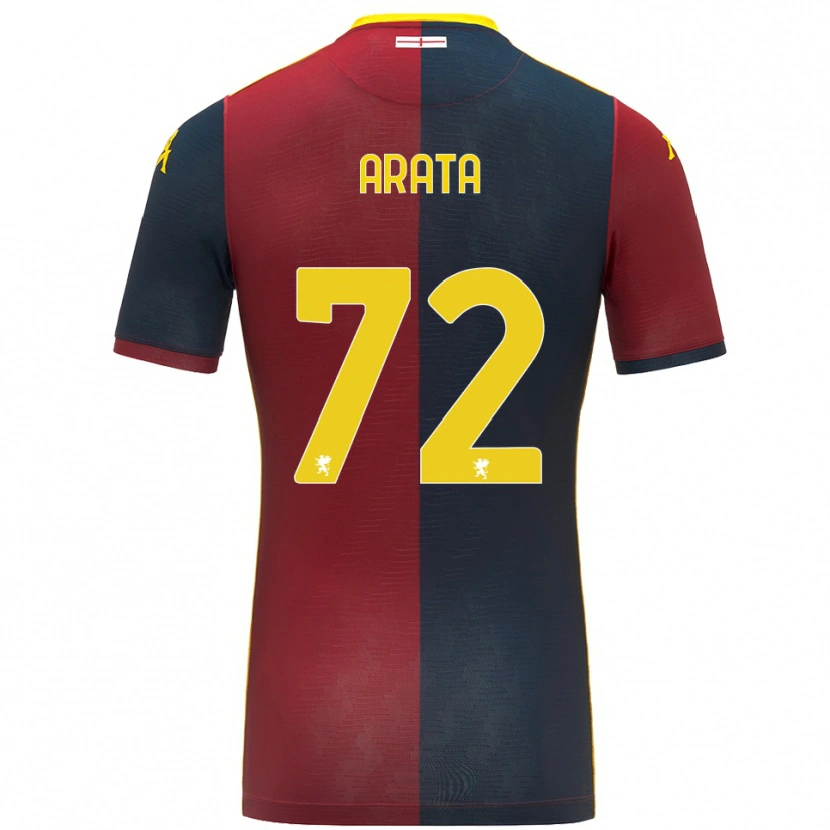 Danxen Enfant Maillot Stefano Arata #72 Rouge Bleu Roi Tenues Domicile 2025/26 T-Shirt