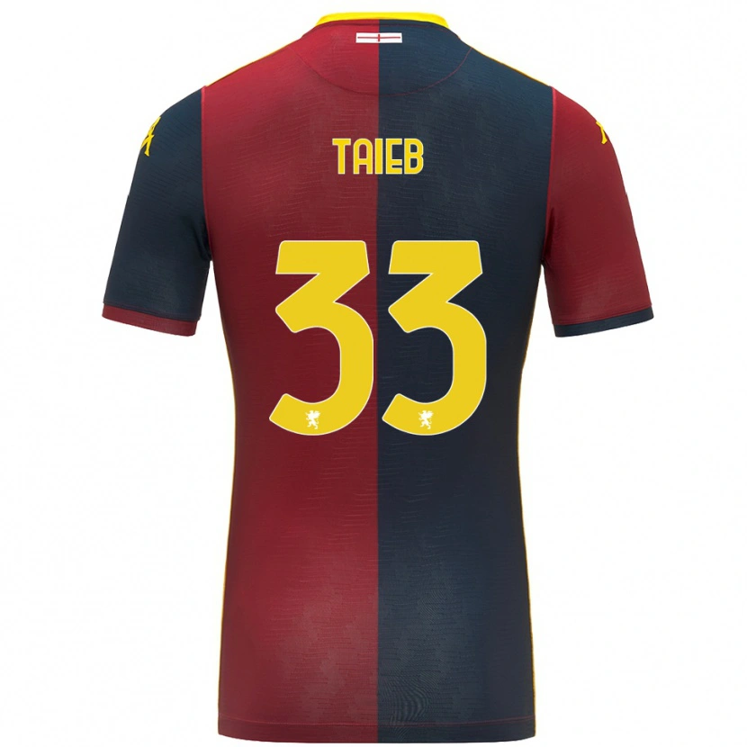 Danxen Enfant Maillot Chad Taieb #33 Rouge Bleu Roi Tenues Domicile 2025/26 T-Shirt