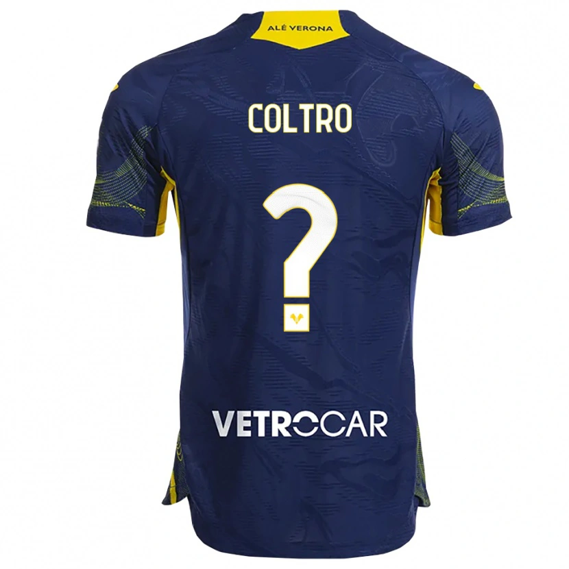 Danxen Enfant Maillot Christian Coltro #0 Marine Jaune Tenues Domicile 2025/26 T-Shirt