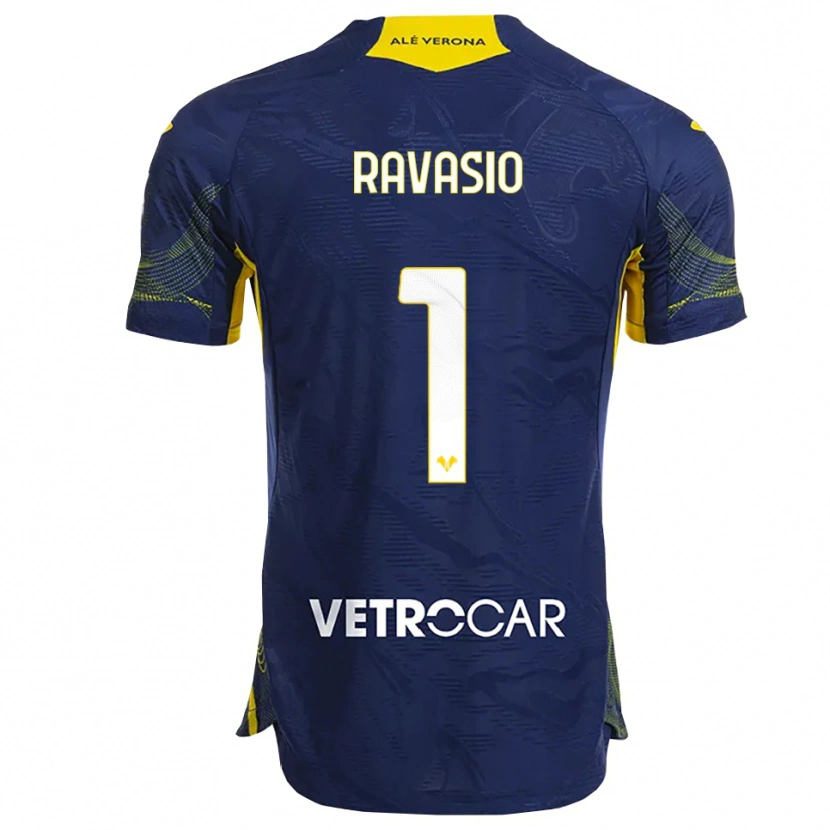 Danxen Enfant Maillot Manuel Ravasio #1 Marine Jaune Tenues Domicile 2025/26 T-Shirt