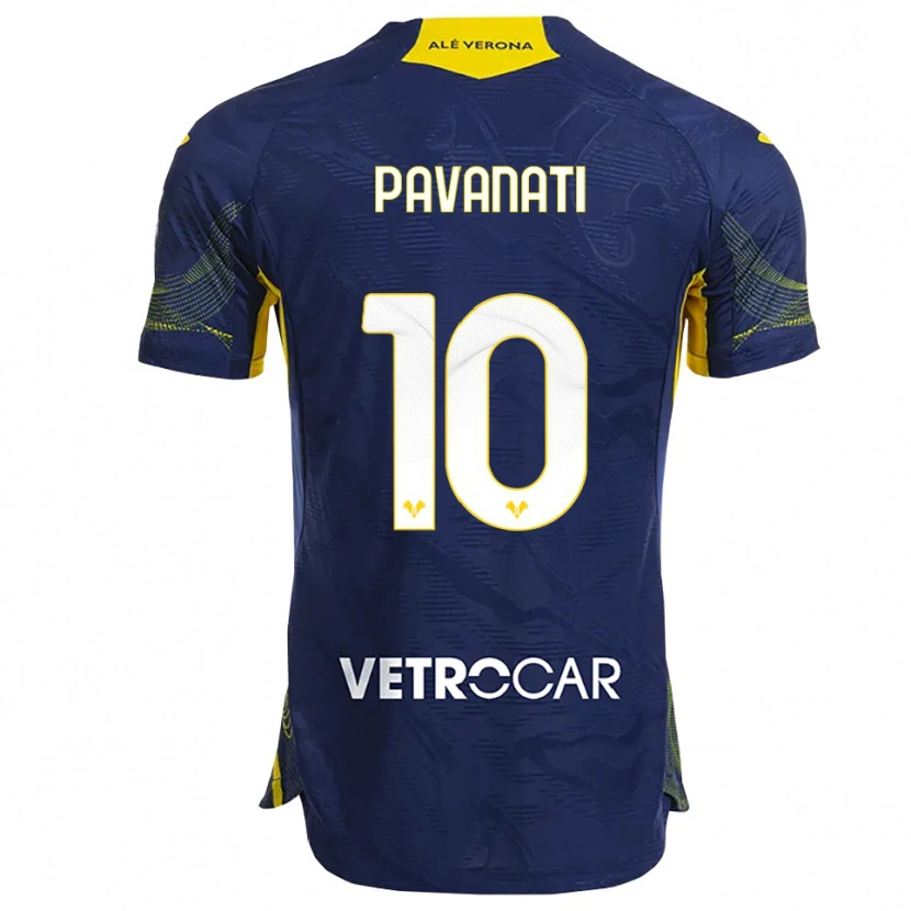Danxen Enfant Maillot Alessandro Pavanati #10 Marine Jaune Tenues Domicile 2025/26 T-Shirt
