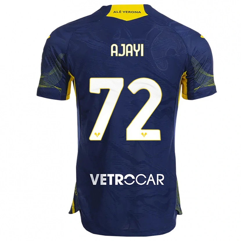 Danxen Enfant Maillot Junior Ajayi #72 Marine Jaune Tenues Domicile 2025/26 T-Shirt