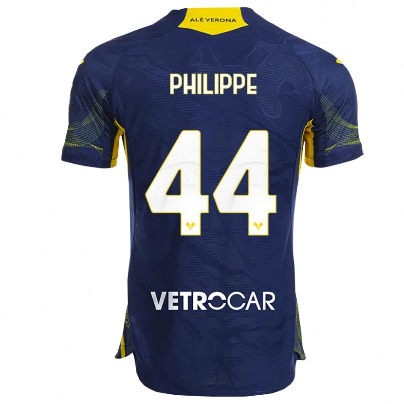 Danxen Enfant Maillot Mathis Amanu Philippe #44 Marine Jaune Tenues Domicile 2025/26 T-Shirt
