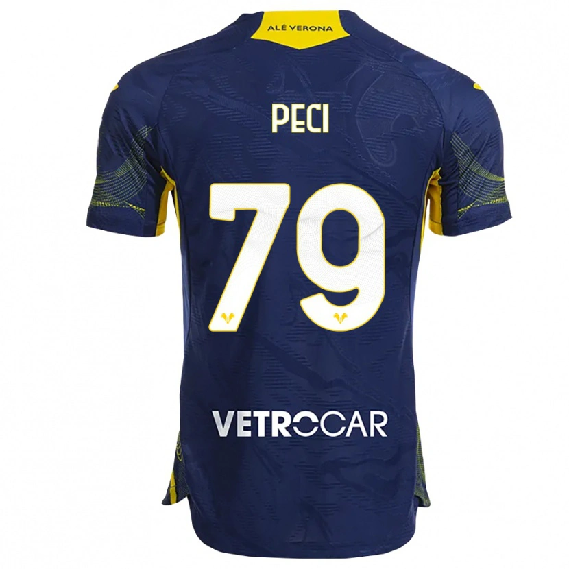 Danxen Enfant Maillot Jurgen Peci #79 Marine Jaune Tenues Domicile 2025/26 T-Shirt