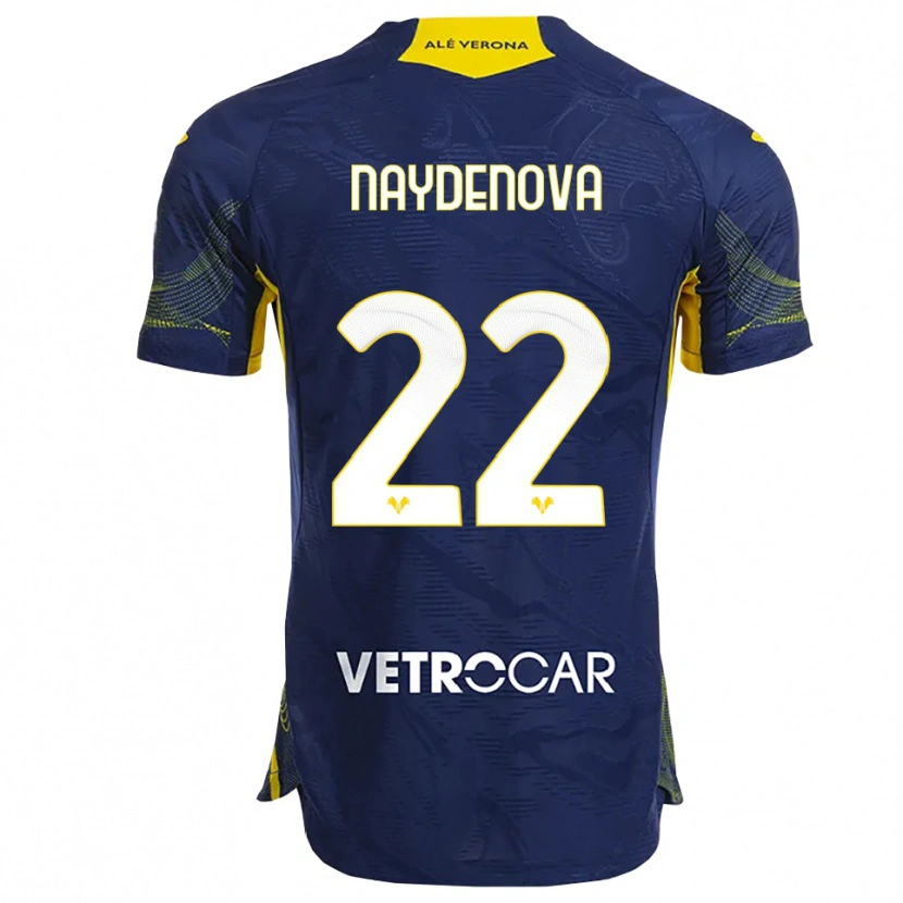 Danxen Enfant Maillot Ivana Naydenova #22 Marine Jaune Tenues Domicile 2025/26 T-Shirt