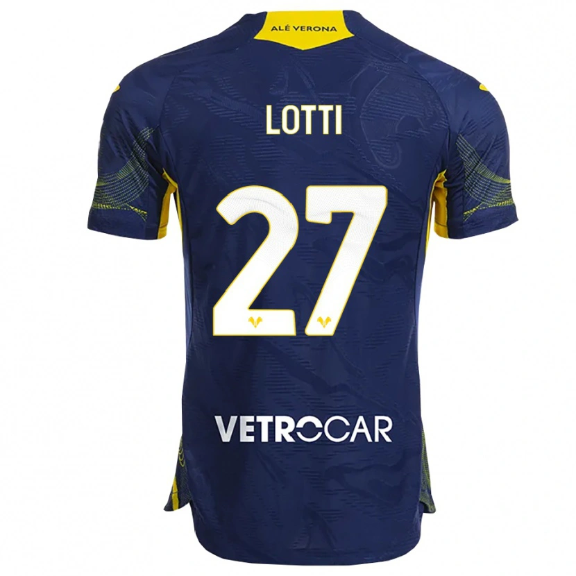 Danxen Enfant Maillot Irene Lotti #27 Marine Jaune Tenues Domicile 2025/26 T-Shirt