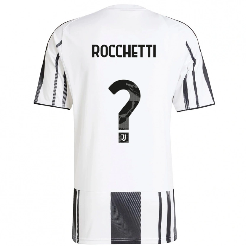 Danxen Enfant Maillot Edoardo Rocchetti #0 Blanc Noir Tenues Domicile 2025/26 T-Shirt