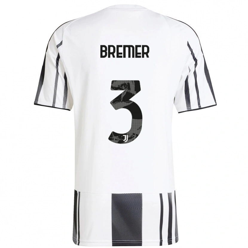 Danxen Enfant Maillot Bremer #3 Blanc Noir Tenues Domicile 2025/26 T-Shirt
