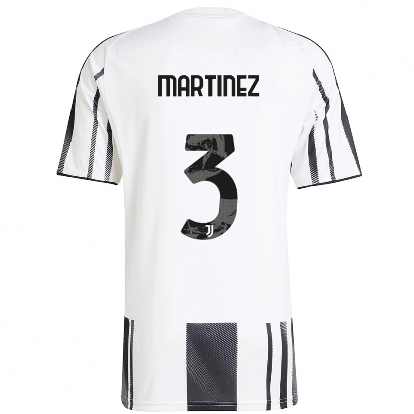 Danxen Enfant Maillot Bruno Martinez #3 Blanc Noir Tenues Domicile 2025/26 T-Shirt