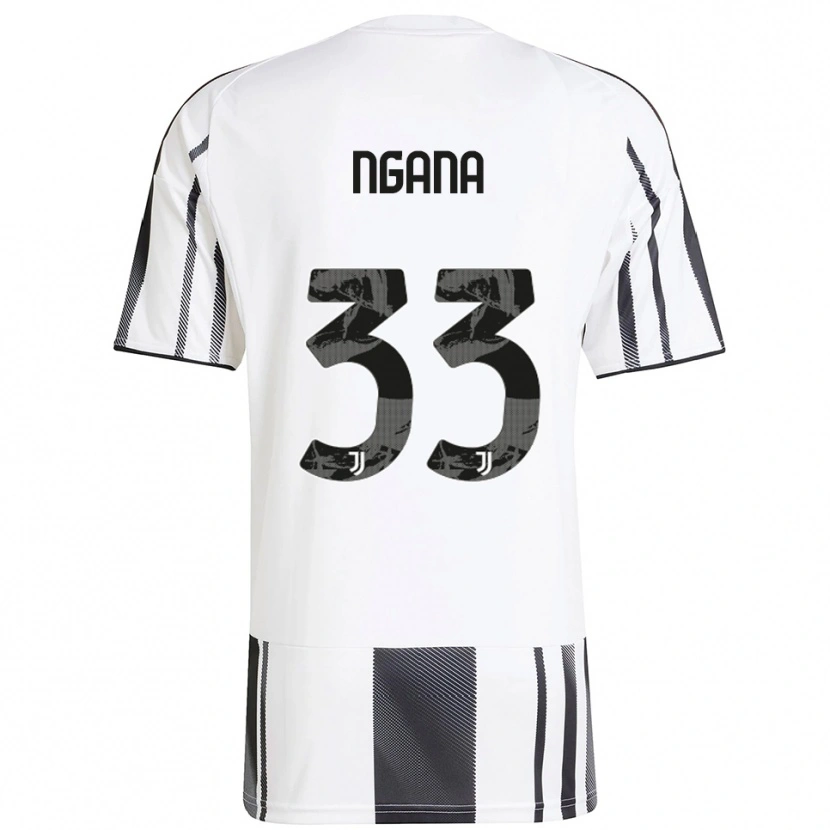 Danxen Enfant Maillot Valdes Ngana #33 Blanc Noir Tenues Domicile 2025/26 T-Shirt