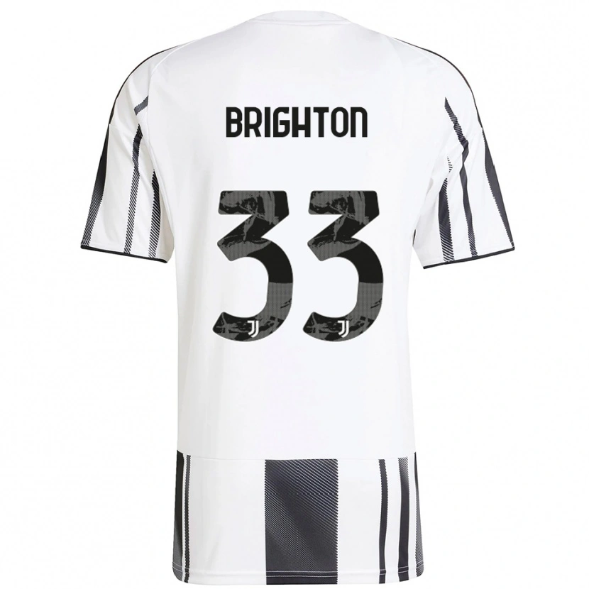 Danxen Enfant Maillot Abi Brighton #33 Blanc Noir Tenues Domicile 2025/26 T-Shirt