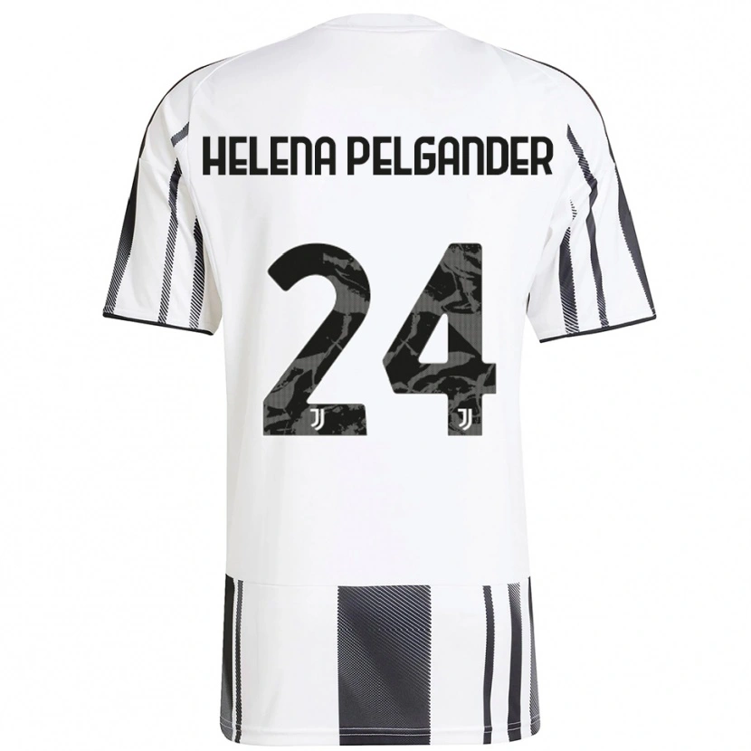 Danxen Enfant Maillot Elsa Helena Pelgander #24 Blanc Noir Tenues Domicile 2025/26 T-Shirt