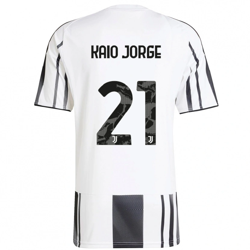Danxen Enfant Maillot Kaio Jorge #21 Blanc Noir Tenues Domicile 2025/26 T-Shirt