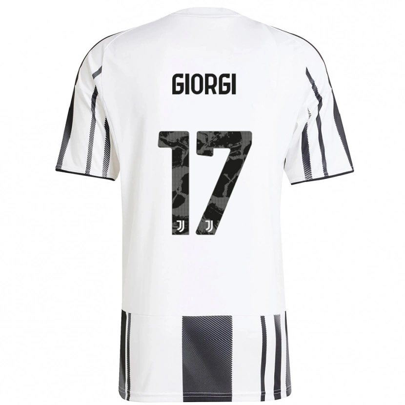 Danxen Enfant Maillot Lorenzo Giorgi #17 Blanc Noir Tenues Domicile 2025/26 T-Shirt