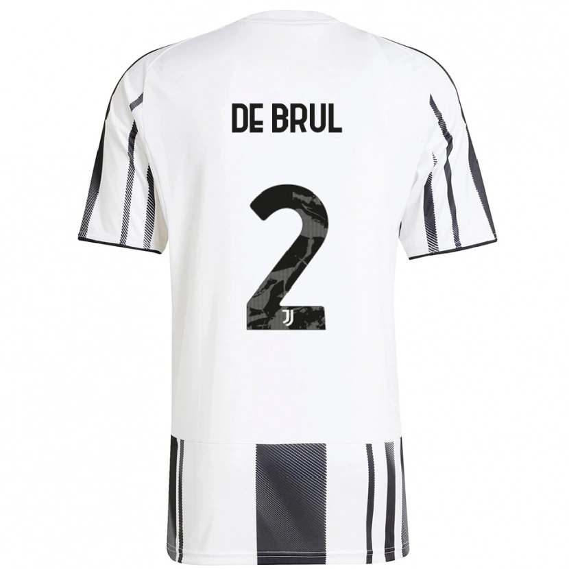 Danxen Enfant Maillot Maxime De Brul #2 Blanc Noir Tenues Domicile 2025/26 T-Shirt