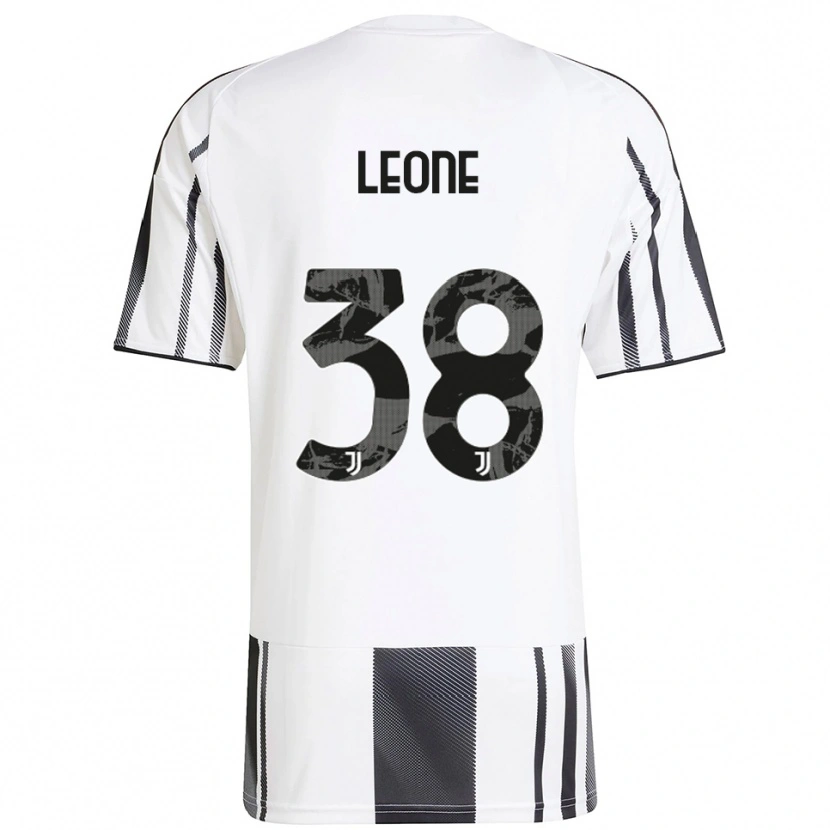 Danxen Enfant Maillot Francesco Leone #38 Blanc Noir Tenues Domicile 2025/26 T-Shirt
