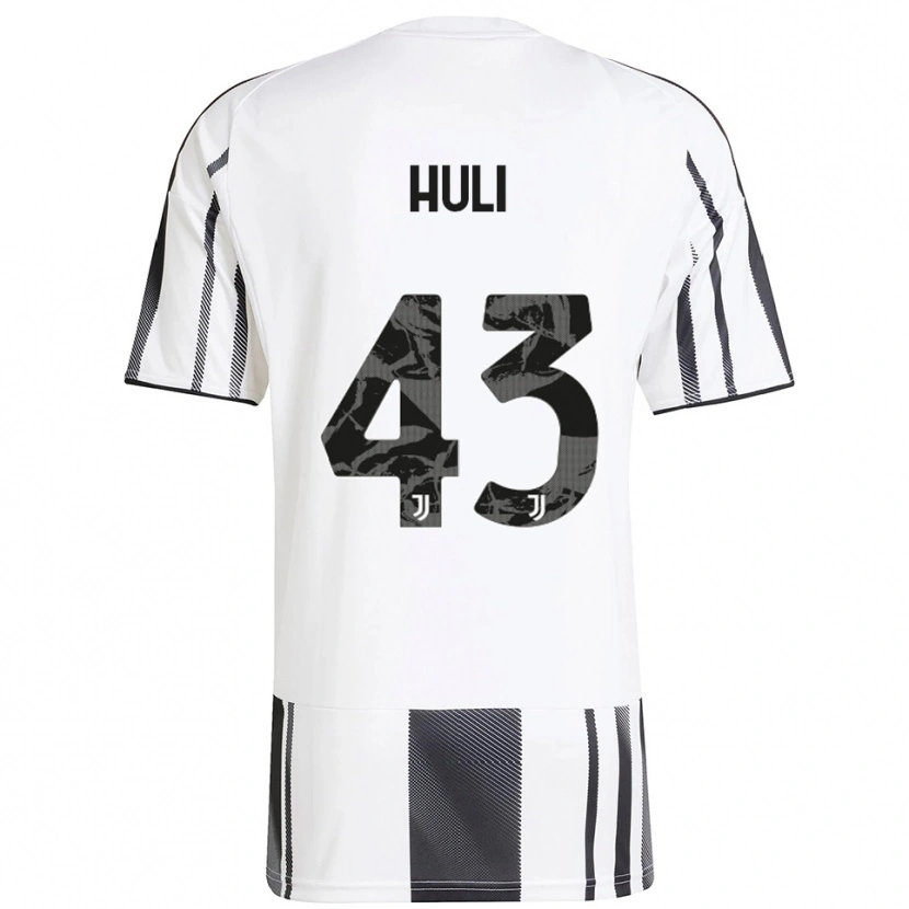 Danxen Enfant Maillot Raffaele Huli #43 Blanc Noir Tenues Domicile 2025/26 T-Shirt