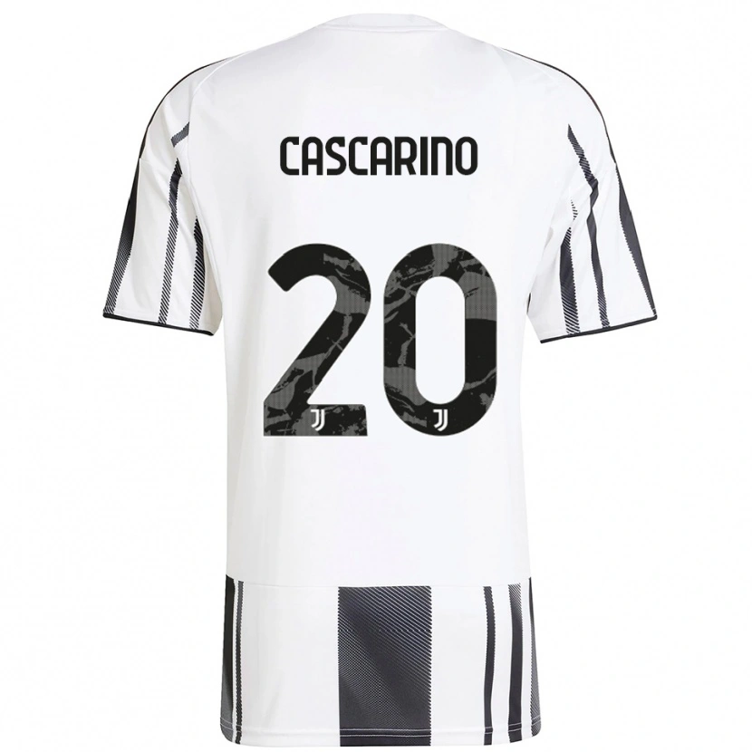 Danxen Enfant Maillot Estelle Cascarino #20 Blanc Noir Tenues Domicile 2025/26 T-Shirt