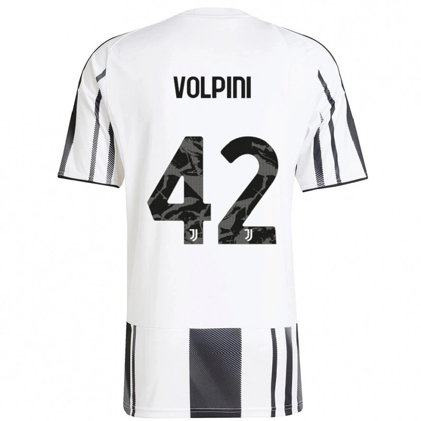 Danxen Enfant Maillot Viola Volpini #42 Blanc Noir Tenues Domicile 2025/26 T-Shirt