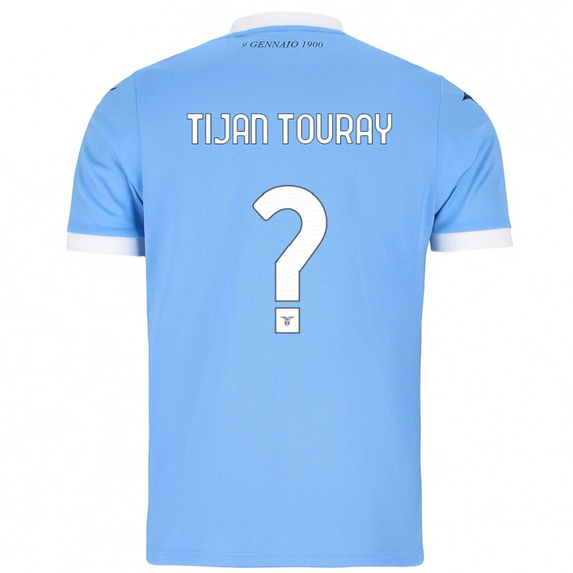 Danxen Enfant Maillot Sheikh Tijan Touray #0 Bleu Ciel Blanc Tenues Domicile 2025/26 T-Shirt
