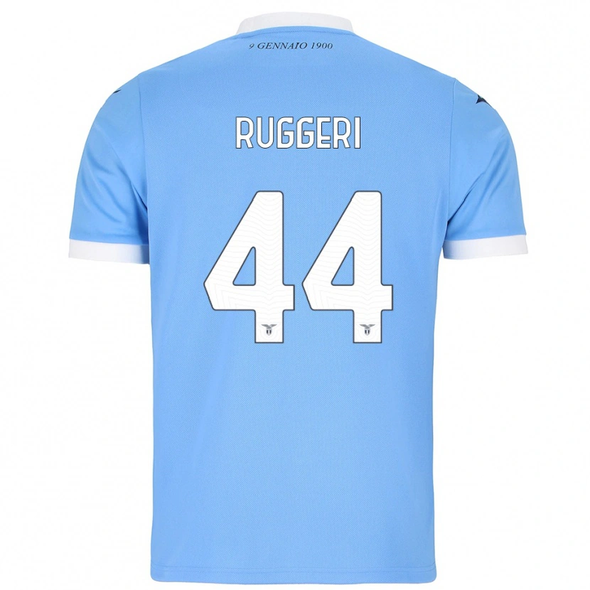 Danxen Enfant Maillot Fabio Andrea Ruggeri #44 Bleu Ciel Blanc Tenues Domicile 2025/26 T-Shirt