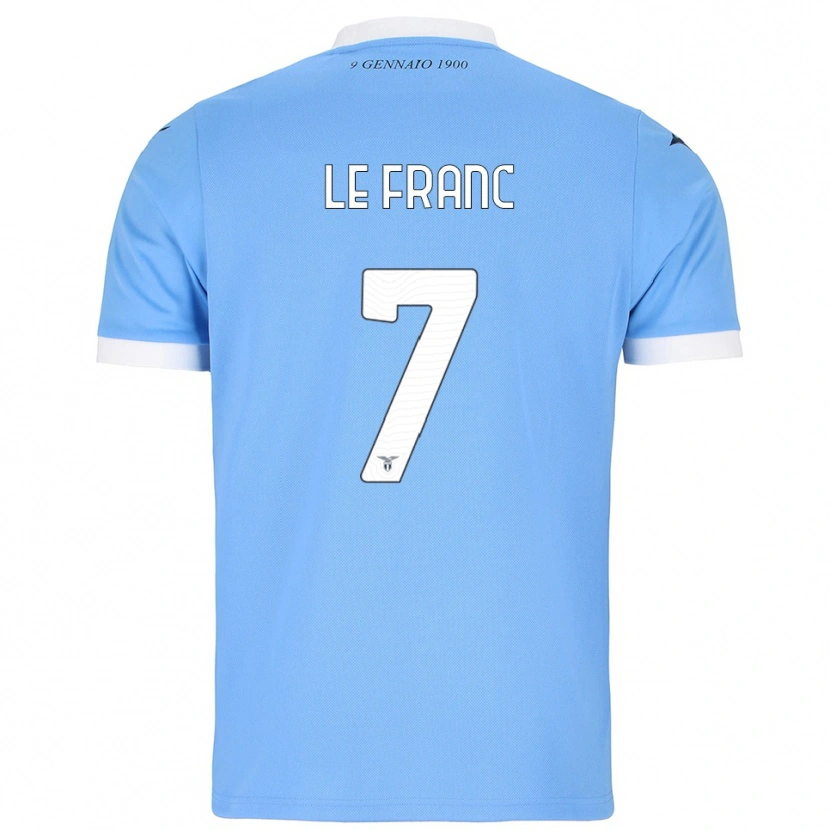 Danxen Enfant Maillot Chloé Le Franc #7 Bleu Ciel Blanc Tenues Domicile 2025/26 T-Shirt